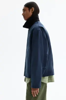 Veste workwear courte - Bleu foncé — photo 2