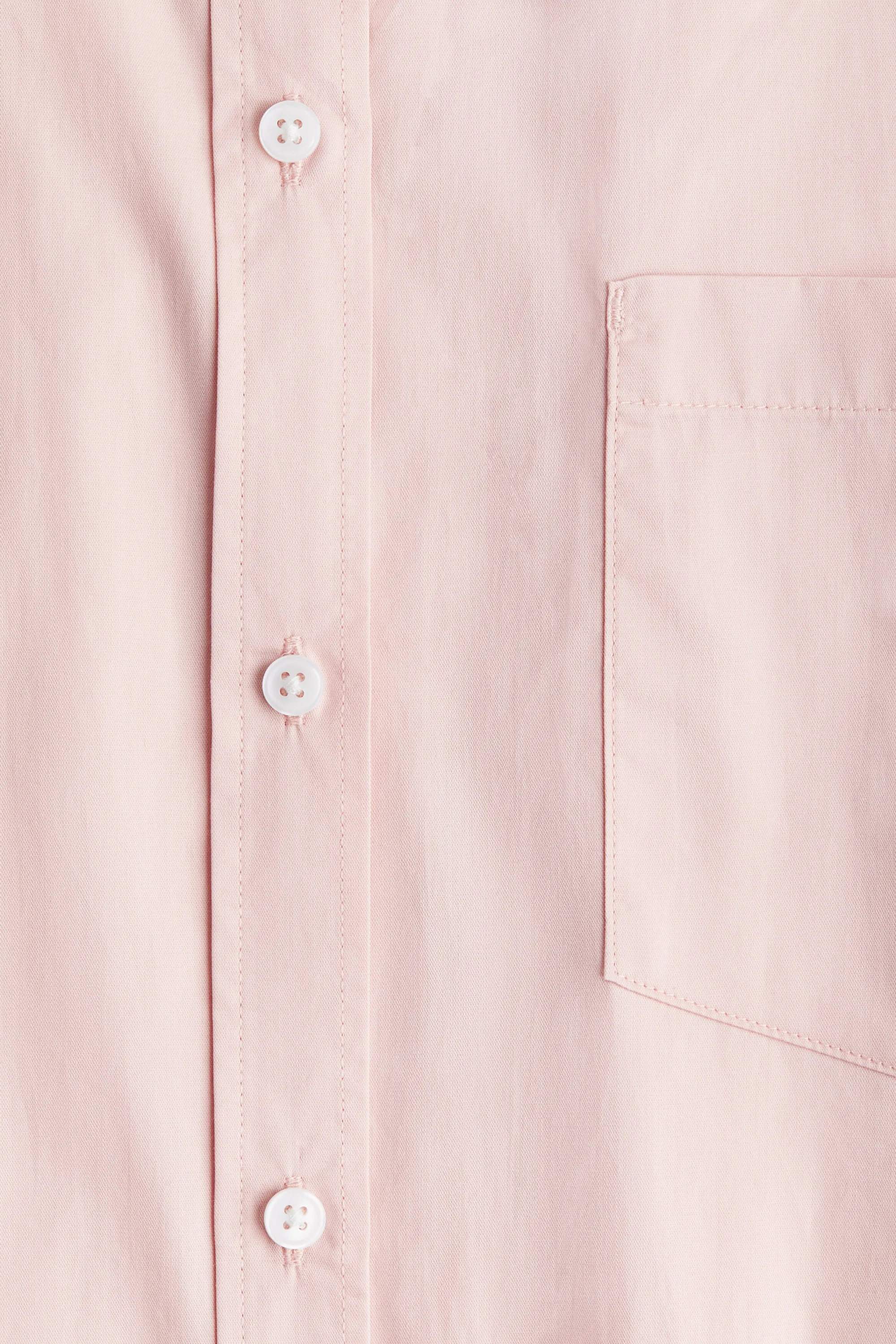 Chemise oversize en popeline de coton - Rose clair