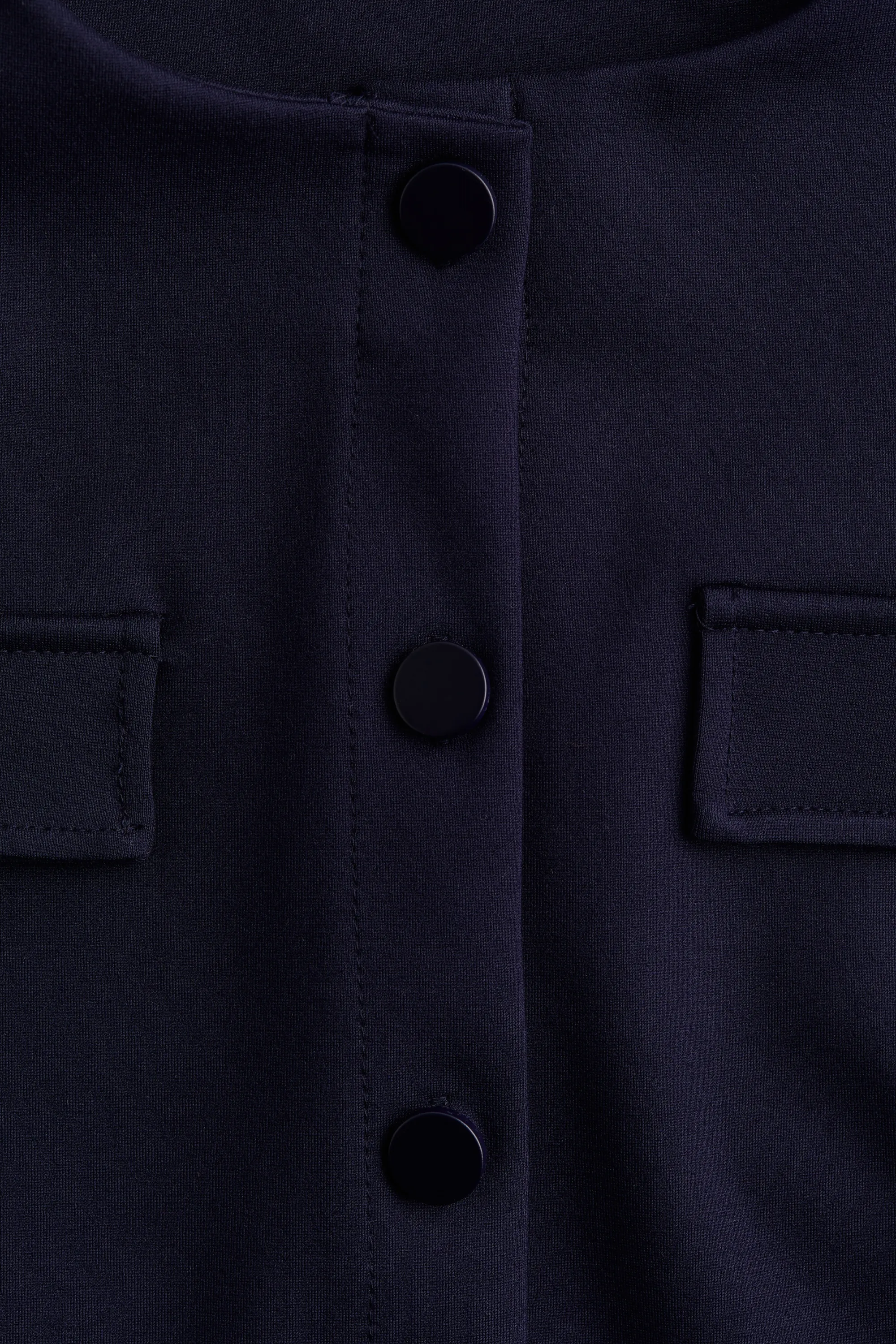 Gilet en jersey avec poches décoratives - Bleu marine
