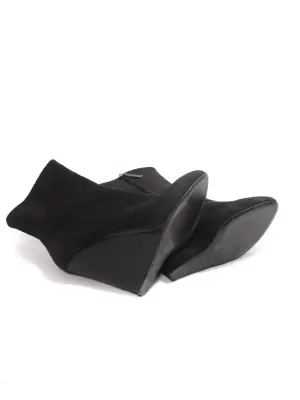 Bottes en veau velours noir et poulain noir Px boutique 800€ Taille 40 — photo 5