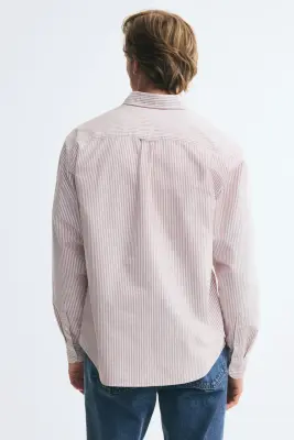 Chemise Oxford Regular Fit - Rouge/rayé — photo 3