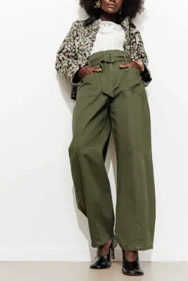 Pantalon barrel taille haute — photo 5