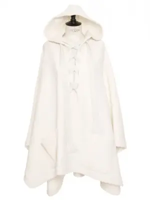 Veste cape longue en laine blanc neige avec capuche Spring 2017 Prix boutique 2500€ — photo 1