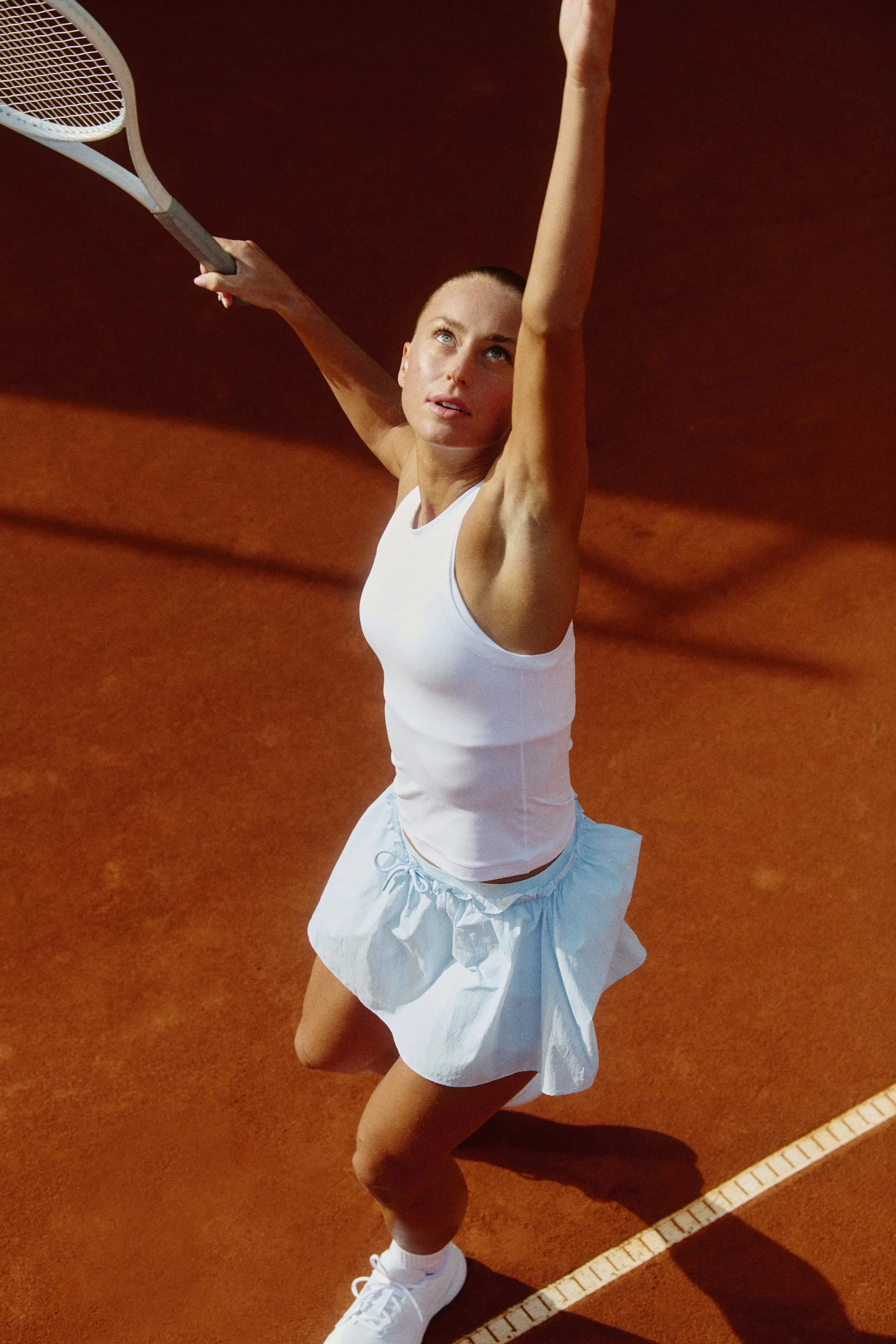 Jupe de tennis - Bleu clair/rayé