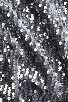 Top dos nu à sequins - Argenté — photo 4