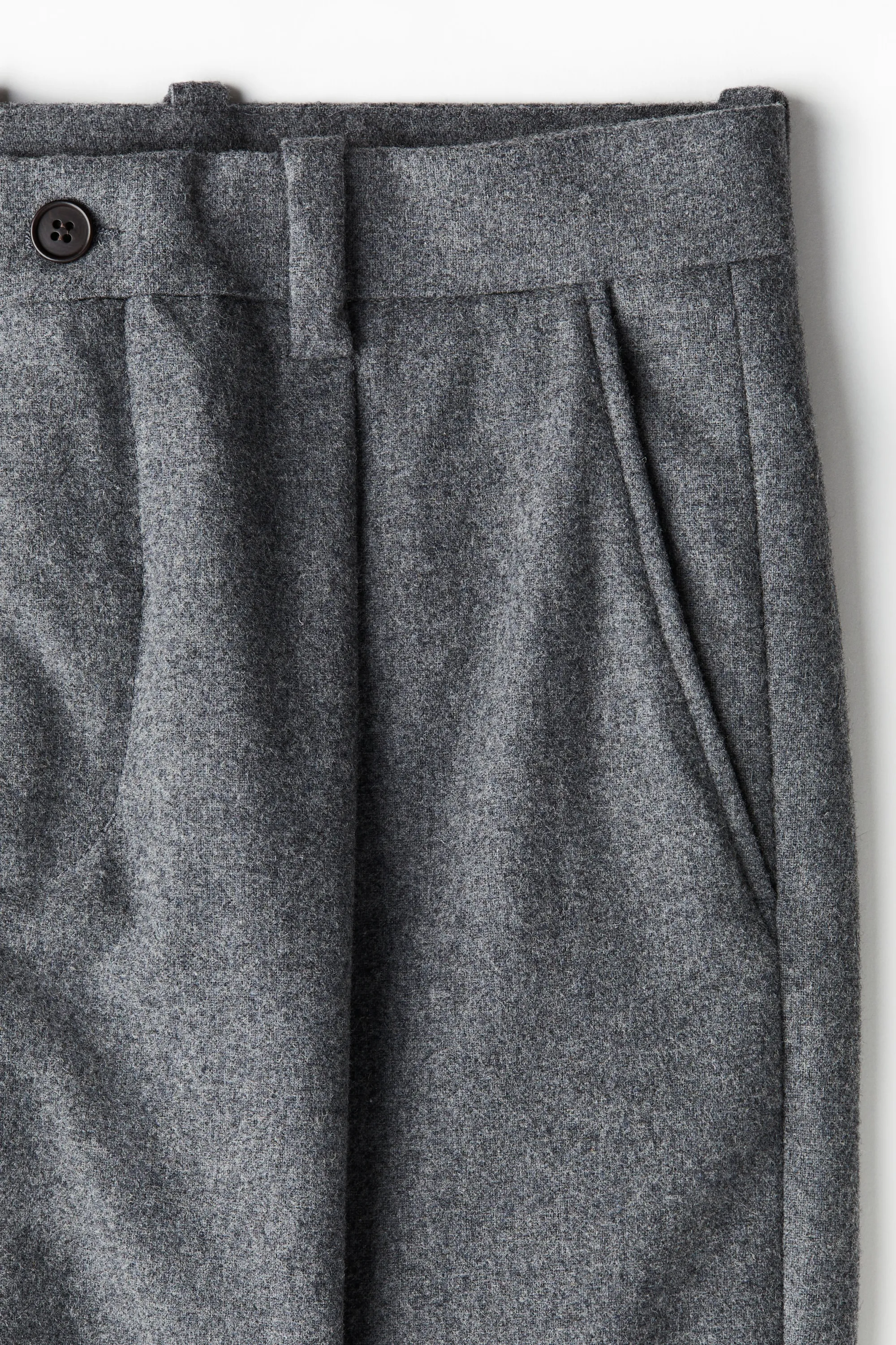 Pantalon Regular Fit en feutre - Gris