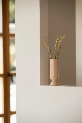 Grand bougeoir/vase Lus -  rose poudré — photo 2