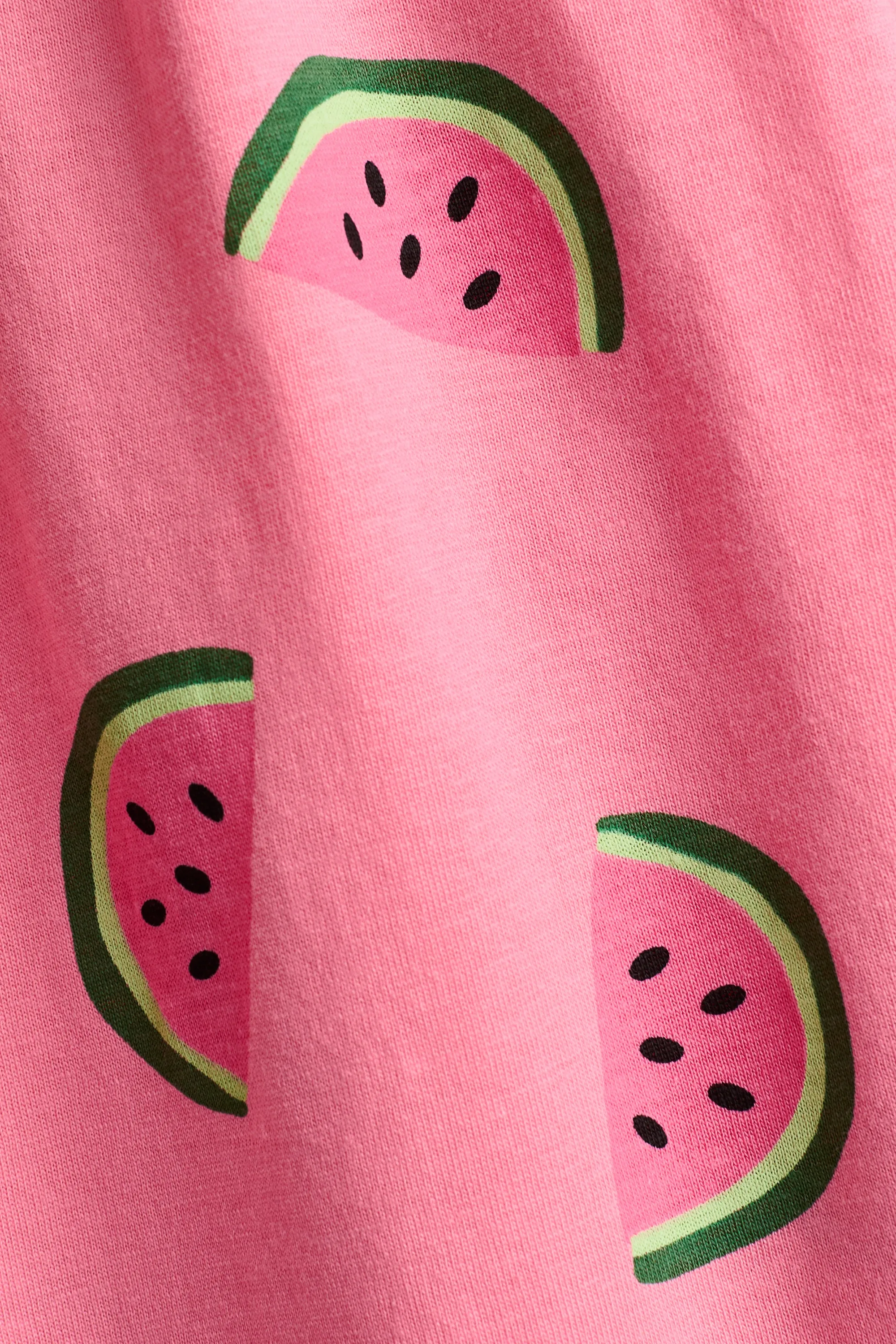 Robe imprimée en coton - Rose/pastèques