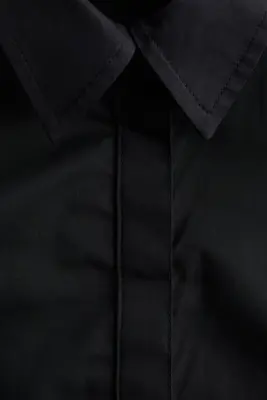 Chemise péplum en popeline - Noir — photo 4