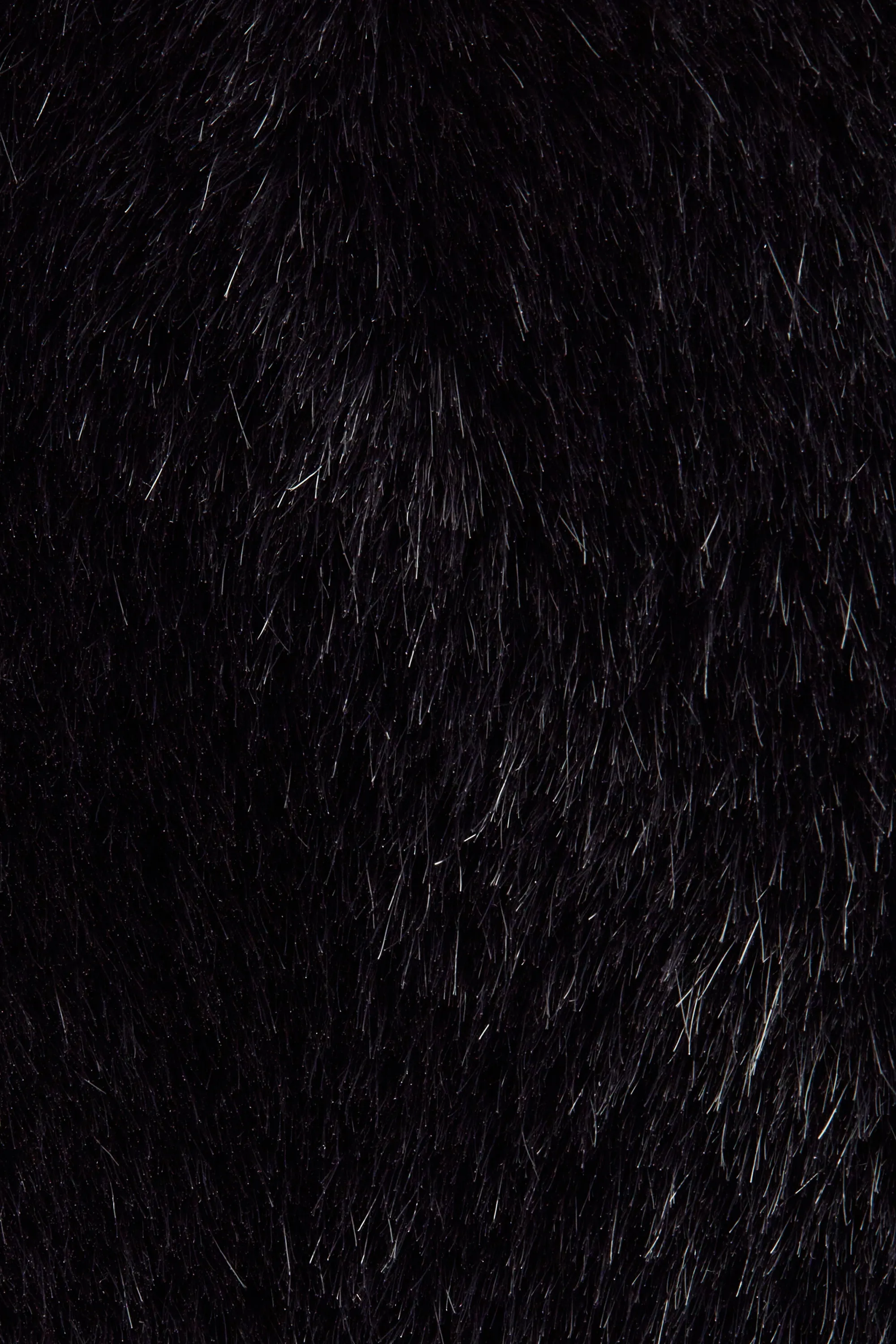 Veste sans manches duveteuse - Noir