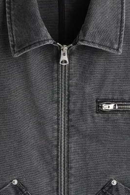 Veste workwear en toile - Noir vintage — photo 2