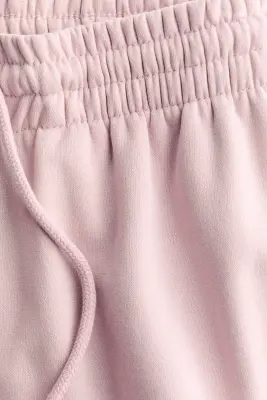 Pantalon en molleton de coton mélangé - Rose ancien clair — photo 4