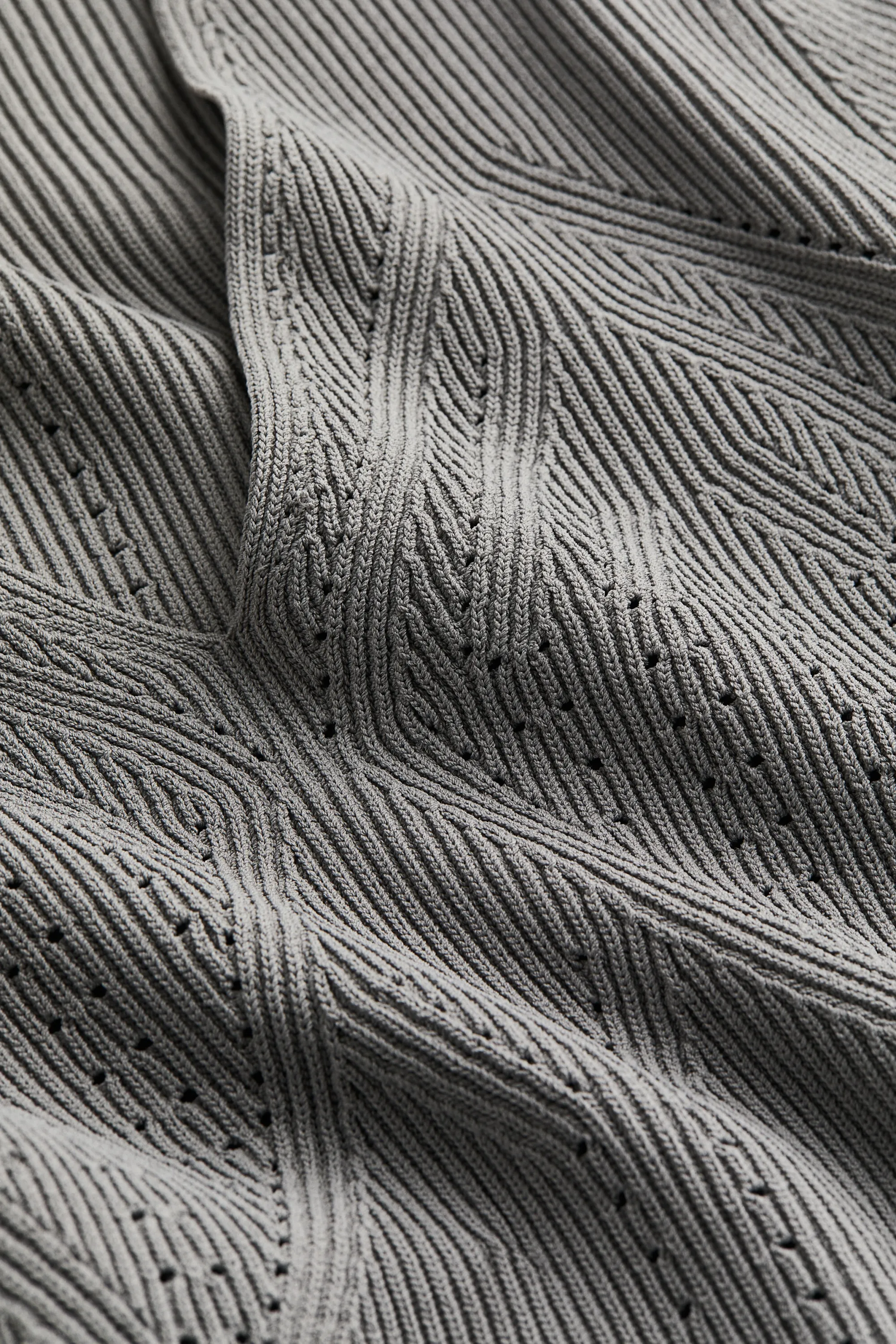 Pull en maille pointelle - Gris