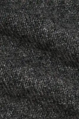 Pull oversize avec col cheminée - Gris foncé chiné — photo 5