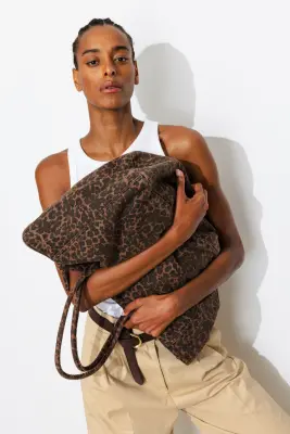 Grand sac en toile léopard — photo 2