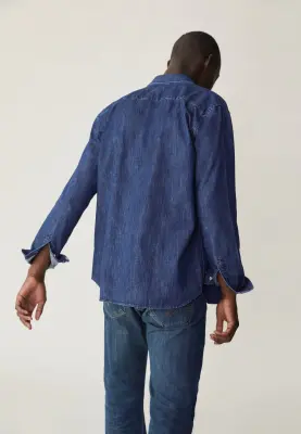 La chemise en jean - Bleu moyen — photo 2