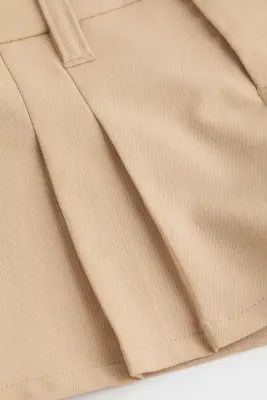 Jupe-short en twill - Beige — photo 2