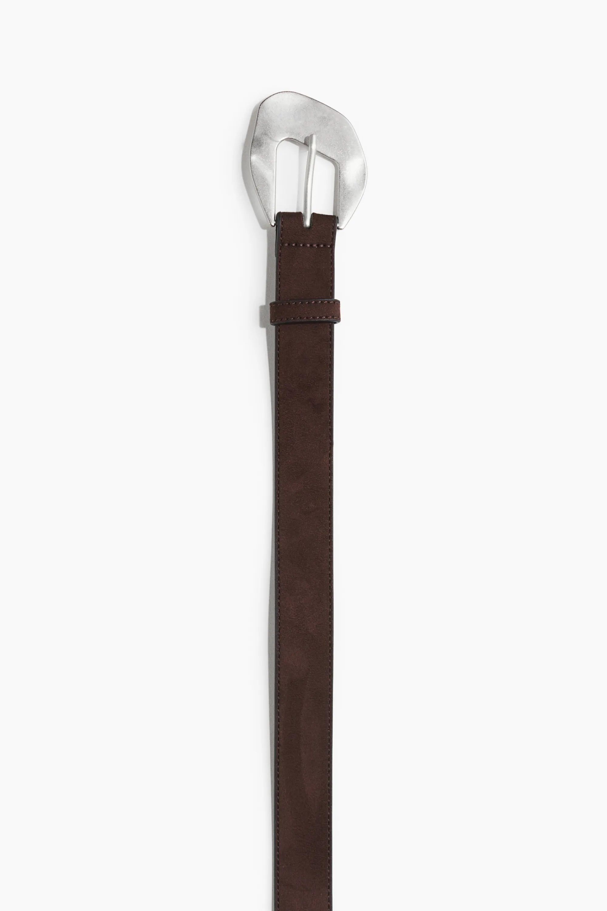 Ceinture avec boucle asymétrique - Marron foncé