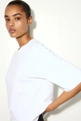 T-shirt loose - Blanc — photo 2
