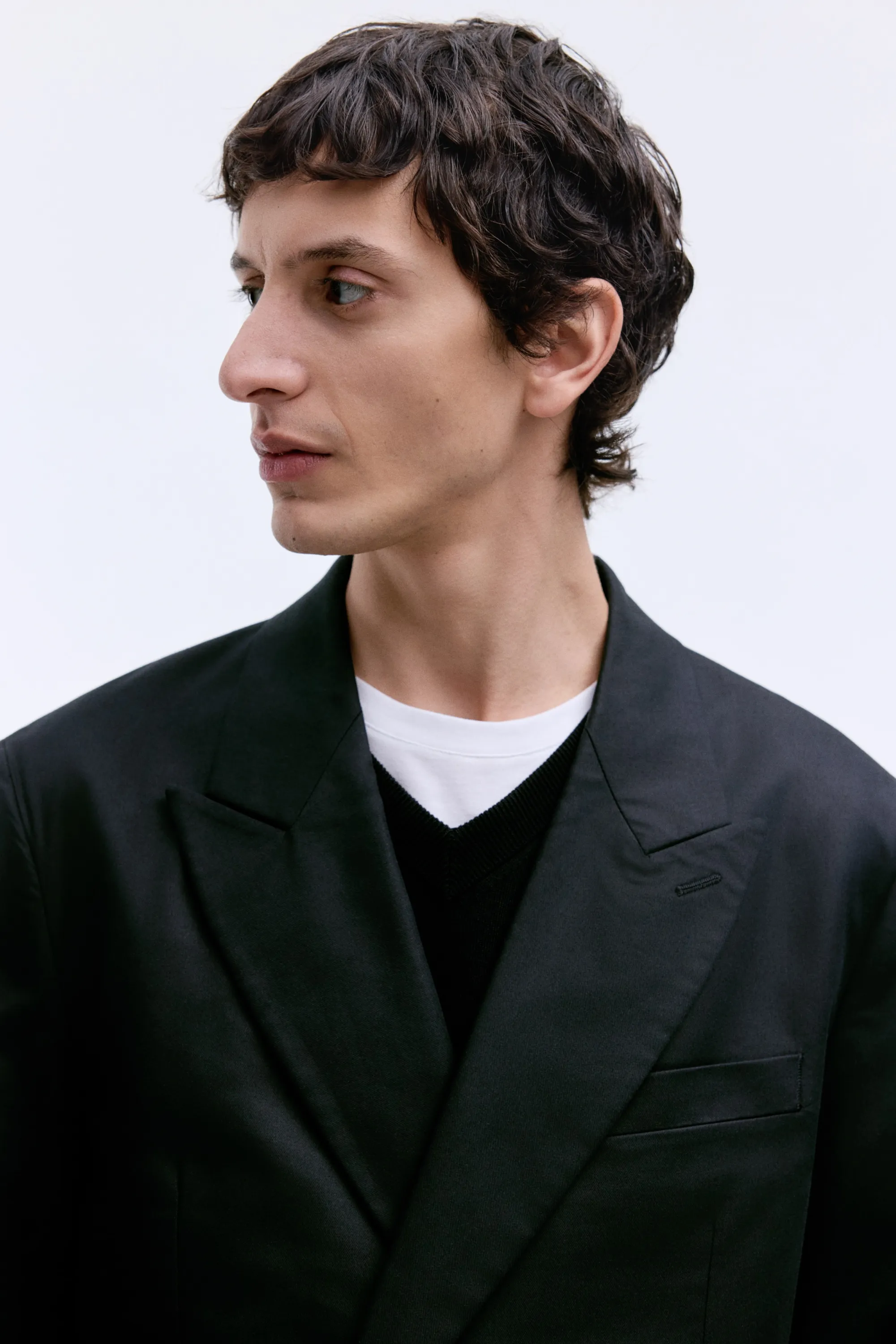 Veste Relaxed Fit à fermeture croisée - Noir