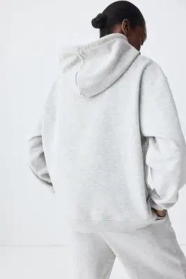MAMA Hoodie d'allaitement Before & After - Gris clair chiné — photo 3