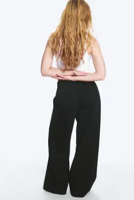 Pantalon de costume large taille basse - Noir — photo 3