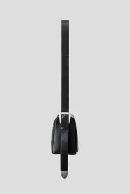 Sac crossbody en cuir - Noir — photo 3