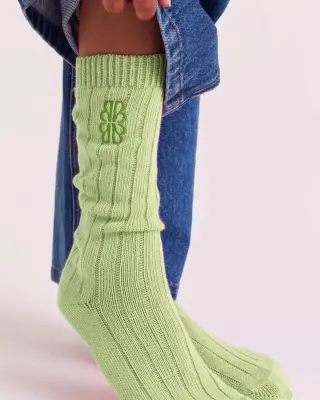 Chaussettes Félice vert sauge — photo 2
