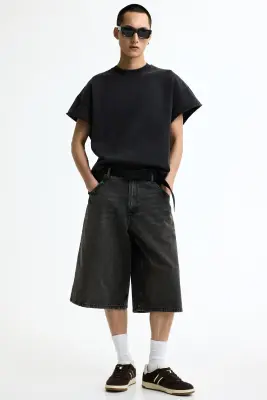 T-shirt Oversized Fit en coton - Noir — photo 2