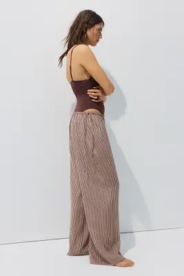 Pantalon de plage - Marron/rayé — photo 3