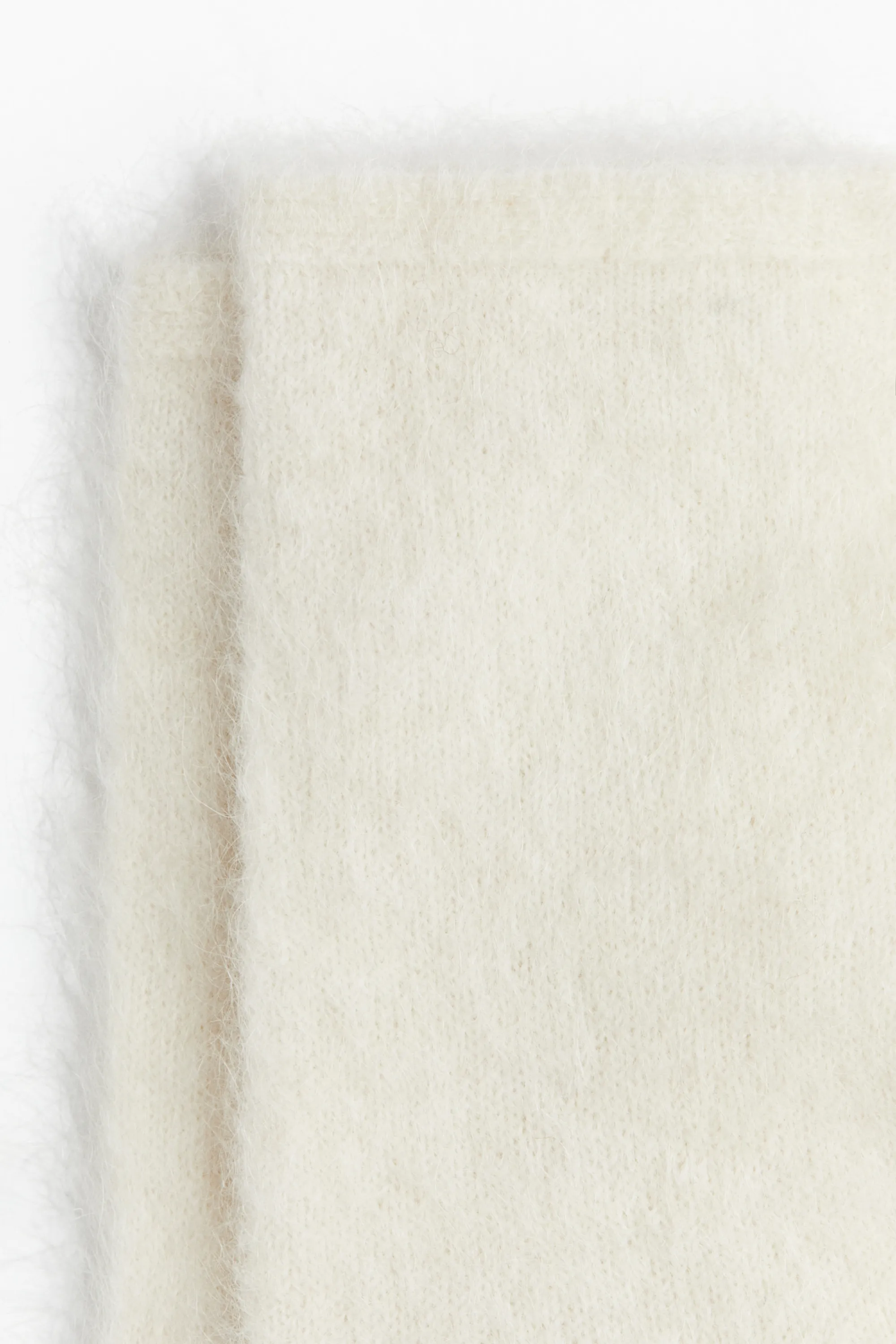 Gants en mohair mélangé - Crème