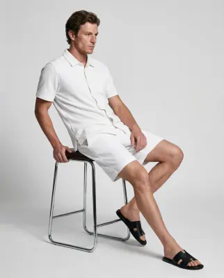 Chemise Blanche Manches Courtes en Coton Organique / Polyamide — photo 4