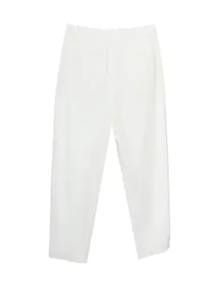 Pantalon cigarette taille haute en lin et coton blanc Prix boutique 445€ Taille XS — photo 5