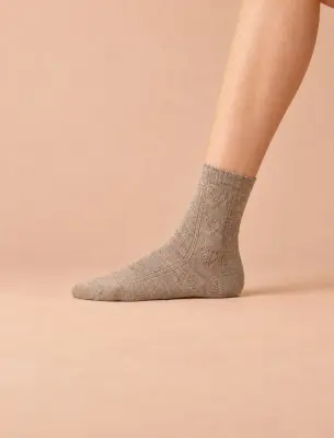 Pack chaussettes biche - Marron, beige & moka — photo 4