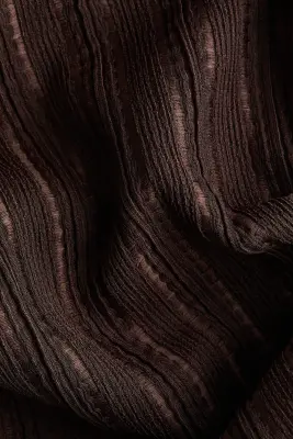 Top asymétrique texturé - Marron foncé — photo 4