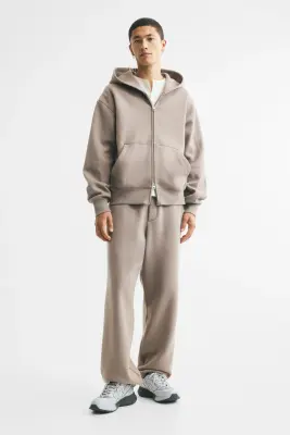 Veste à capuche zippée Relaxed Fit - Beige — photo 1