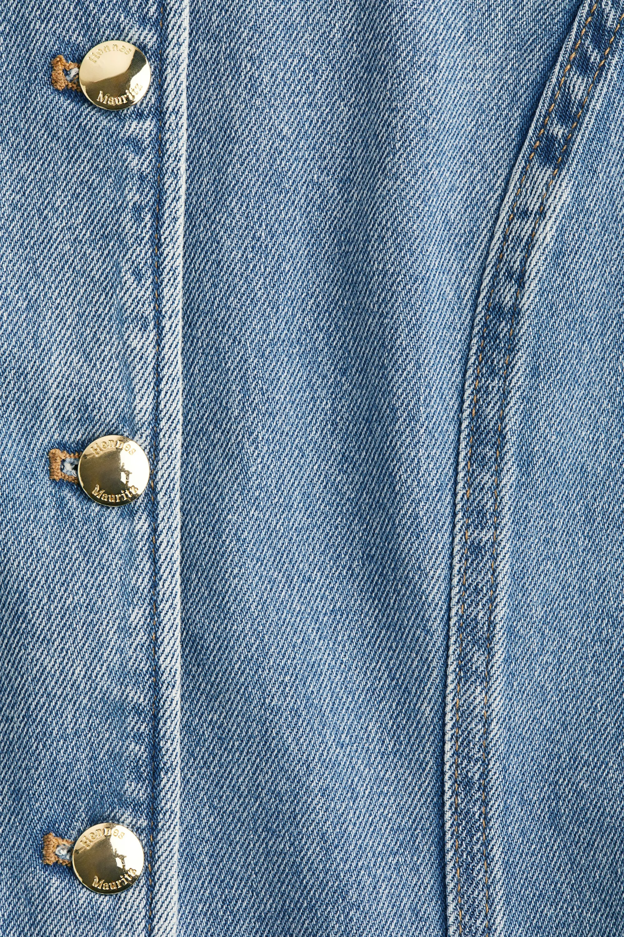 Gilet de tailleur en denim sans manches - Bleu denim