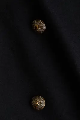 Veste à col entonnoir en laine mélangée - Noir — photo 5