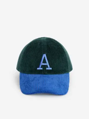 Casquette en velours côtelé - Vert/Bleu clair — photo 1