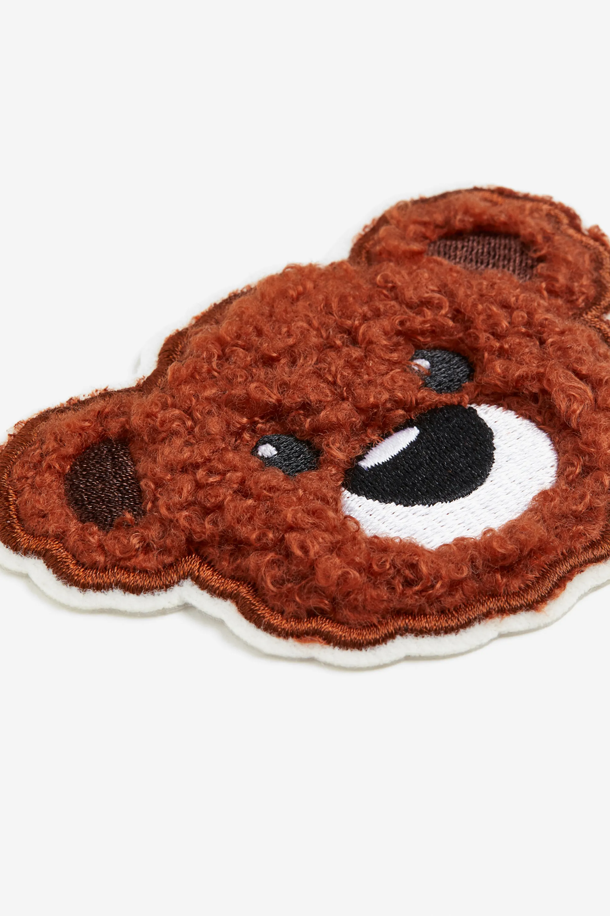 Patch de réparation en tissu peluche - Marron/ours