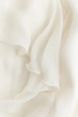 Jupe à étages froissée - Crème — photo 4