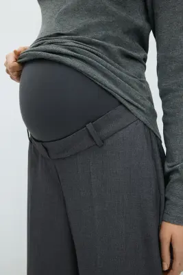 MAMA Pantalon chic à jambes larges - Gris — photo 1