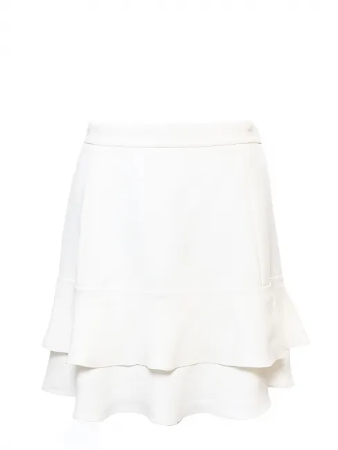 Jupe à volants en crêpe blanc Prix boutique 560€ Taille 38
