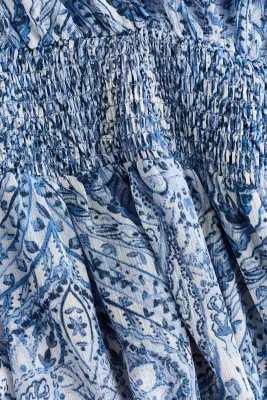 Robe tunique oversize - Bleu/motif cachemire — photo 2