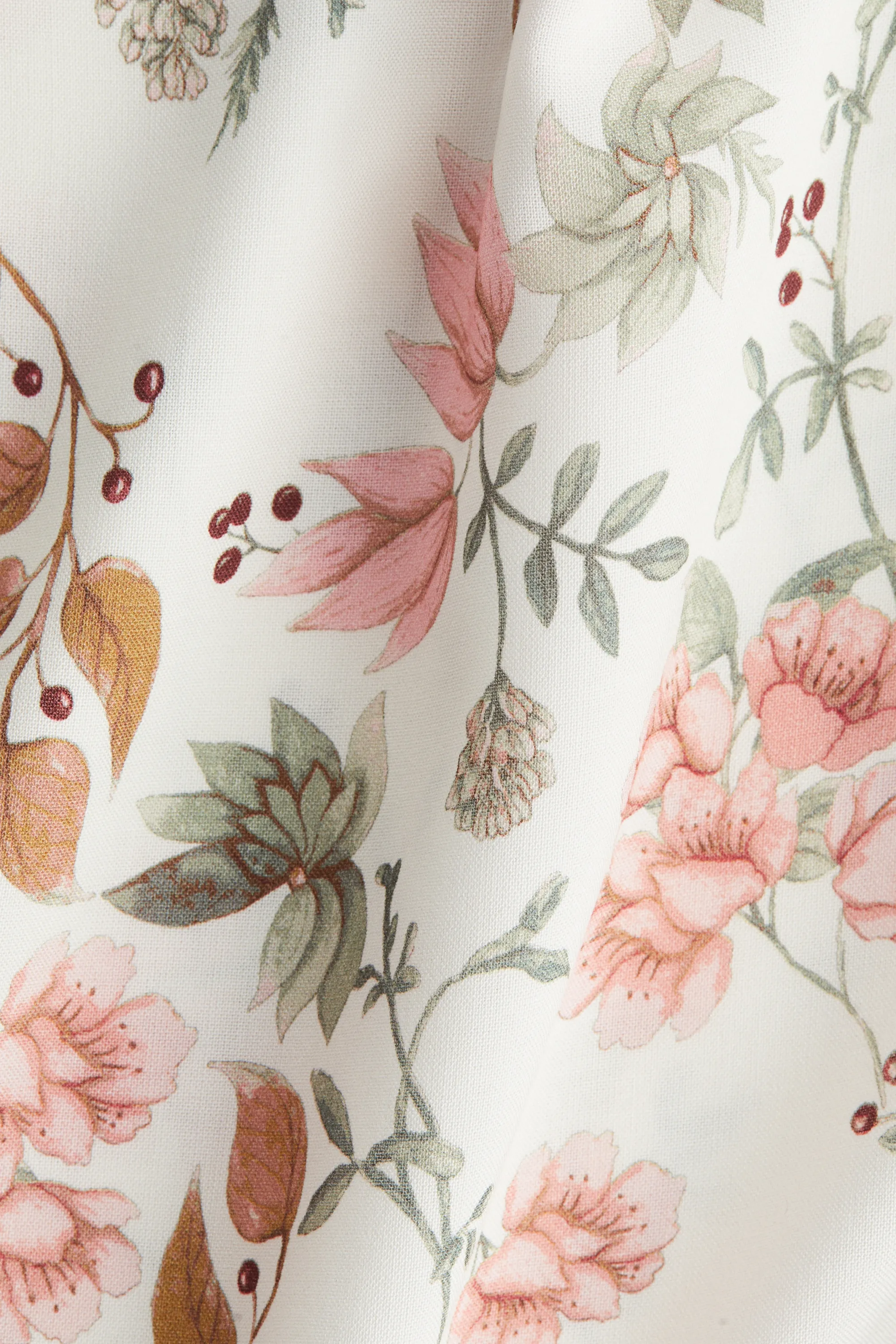 Robe tunique en viscose - Crème/rose/fleuri
