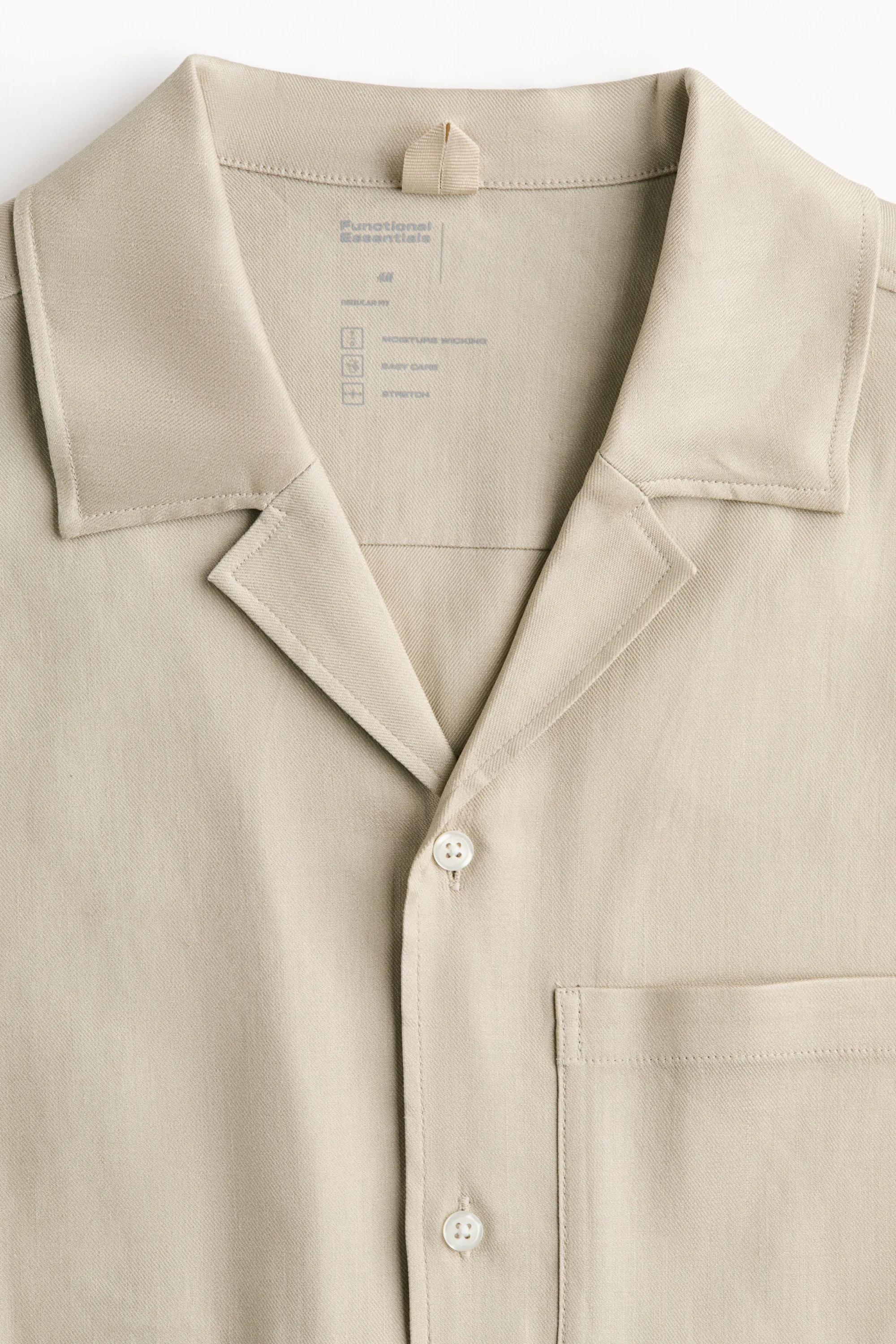 Chemise Easy-care Regular Fit en lin mélangé - Beige