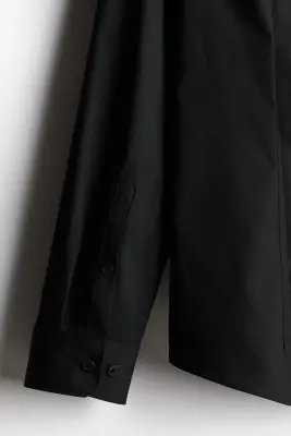 Chemise Slim Fit repassage facile - Noir — photo 5