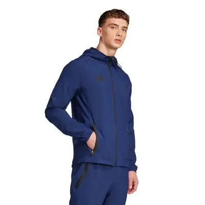 ADIDAS COUPE VENT GRANDE LONGUEUR Marine — photo 4
