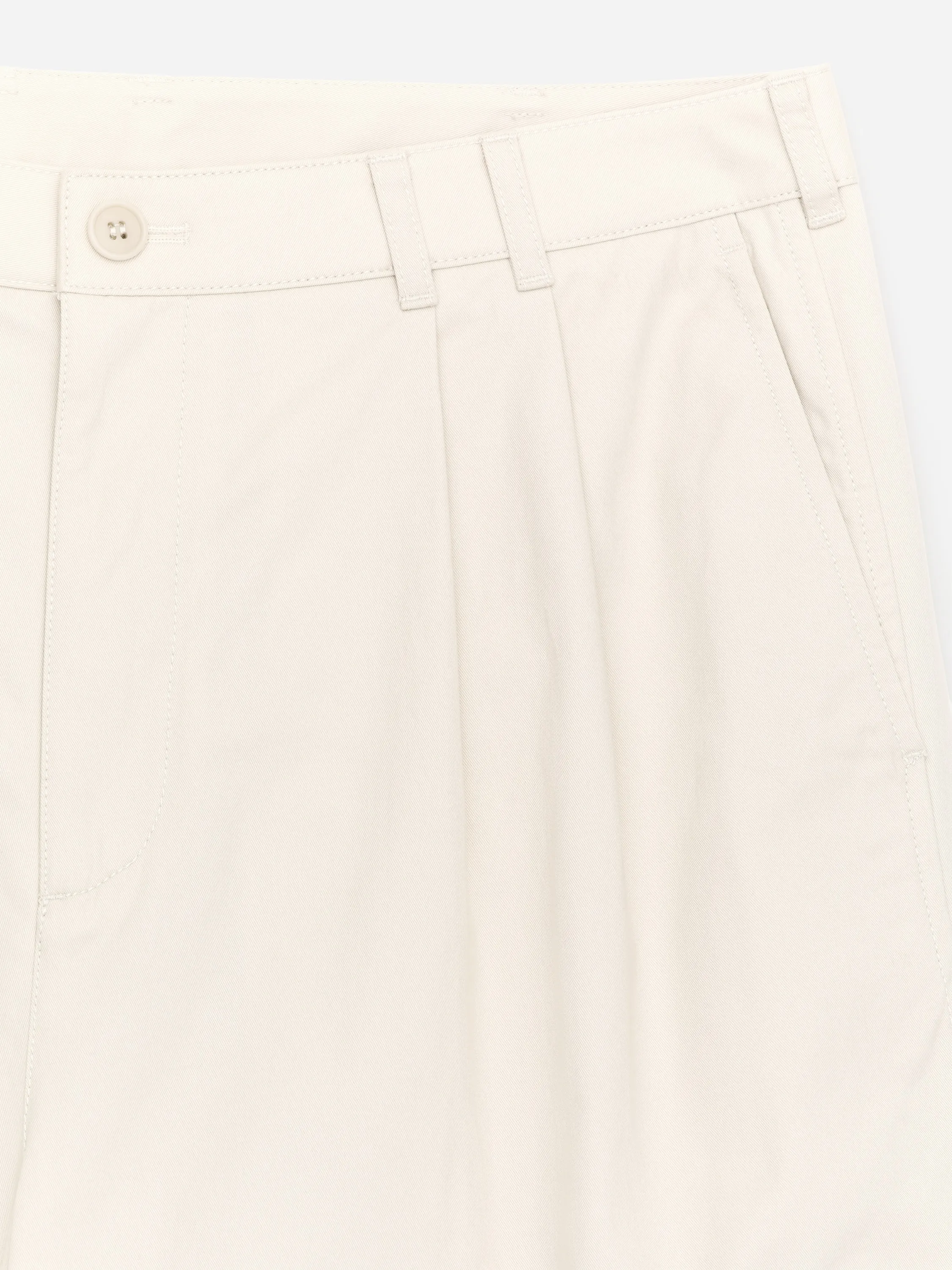 Pantalon cargo ample - Blanc cassé