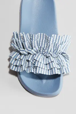 Chaussures de piscine - Bleu clair/rayé — photo 3